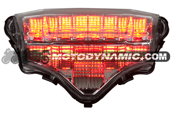 2003-2009 Yamaha FZ6 Sequential LED Tail Lights Clear