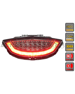 2017 2018 2019 2021 2022 2023 2024 Honda CBR-1000RR LED Tail Light with Integrated Alternating Sequential LED Signals in Smoke Lens