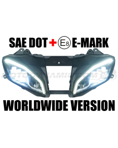 2008-2016 Yamaha YZF R6 Full LED Projection Head Light Assembly with DRL SAE DOT ECE E-Mark Worldwide Version